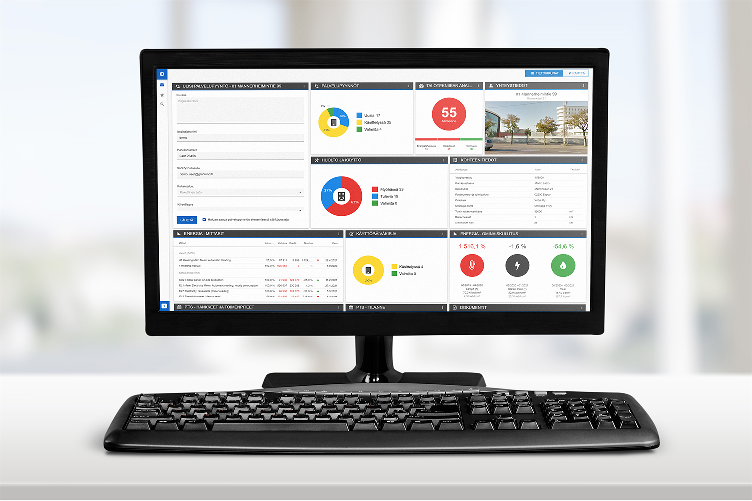 The user interface of Granlund Manager has been designed to be as user friendly as possible.