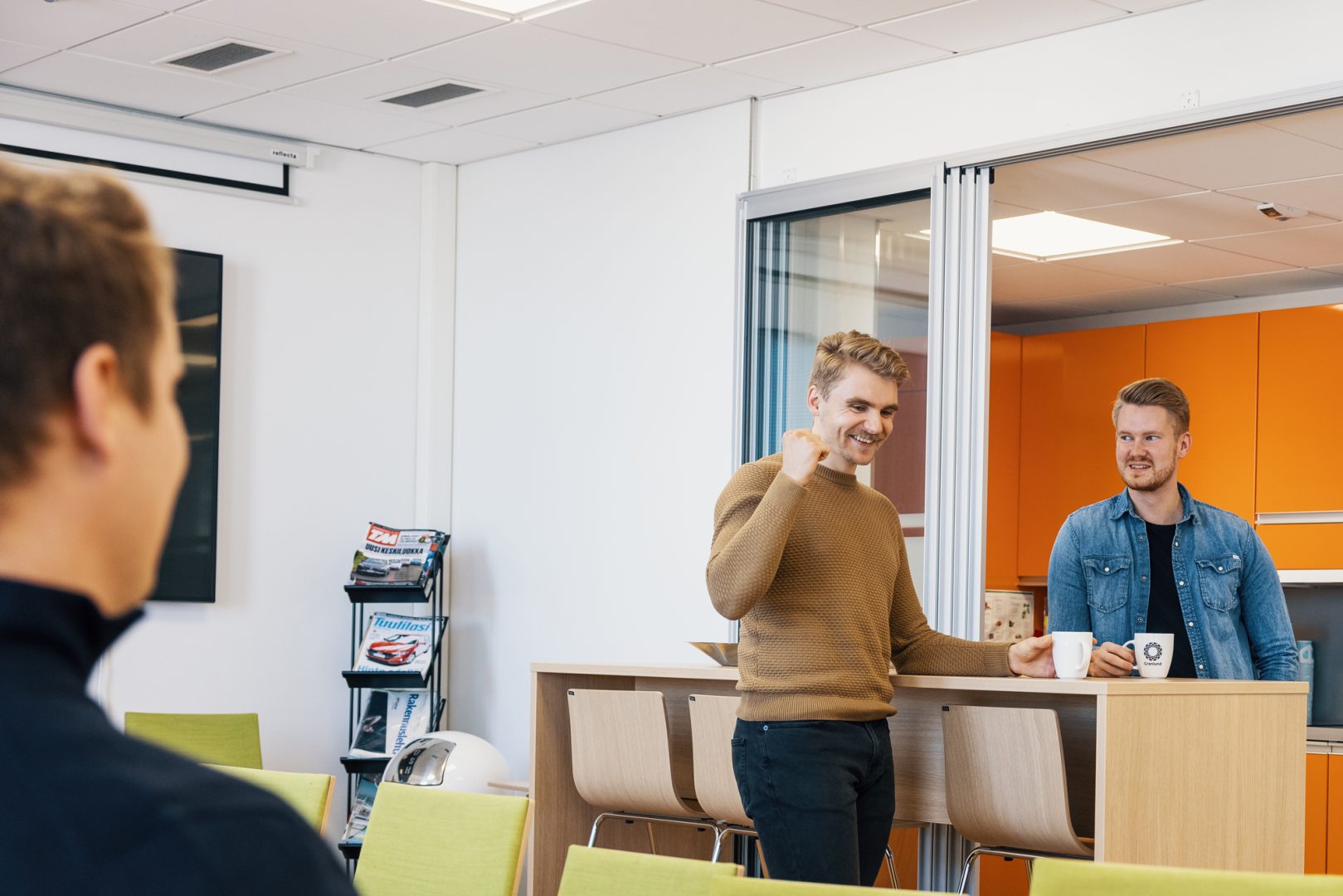 Granlund Pohjanmaa’s employees enjoying a coffee break